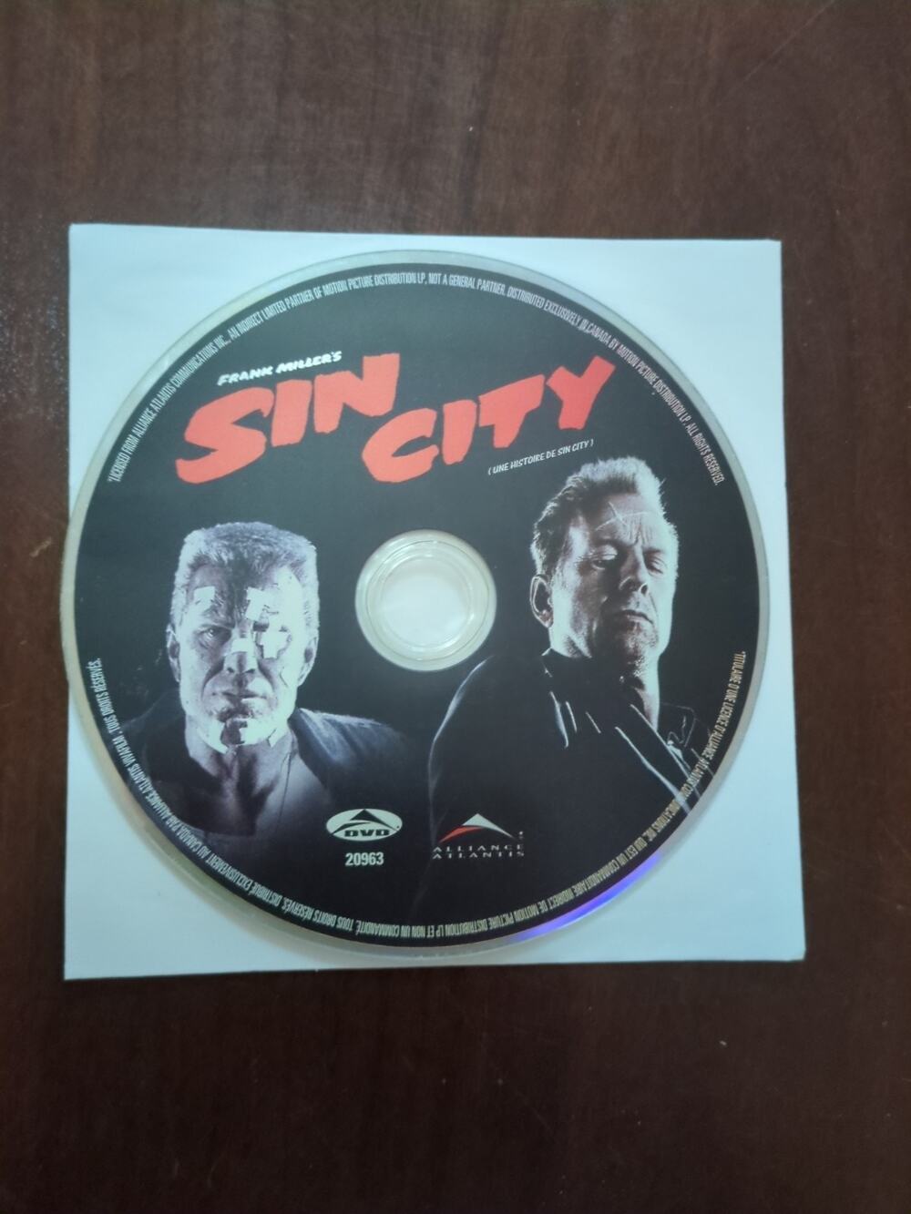 Sin City DVD - Robert Rodriguez, Bruce Willis disc only